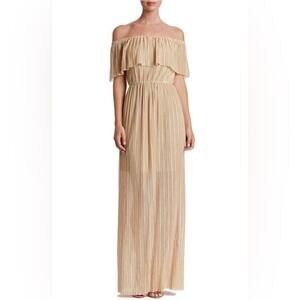 DRESS THE POPULATION Off the Shoulder Formal Gown